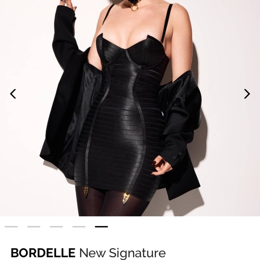 Black and Gold Backless Halter Dress with Ruffled Details